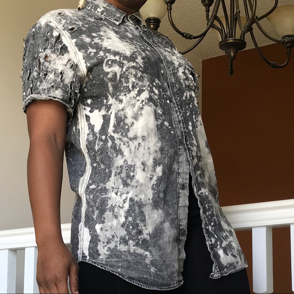 Gray Bleached button down